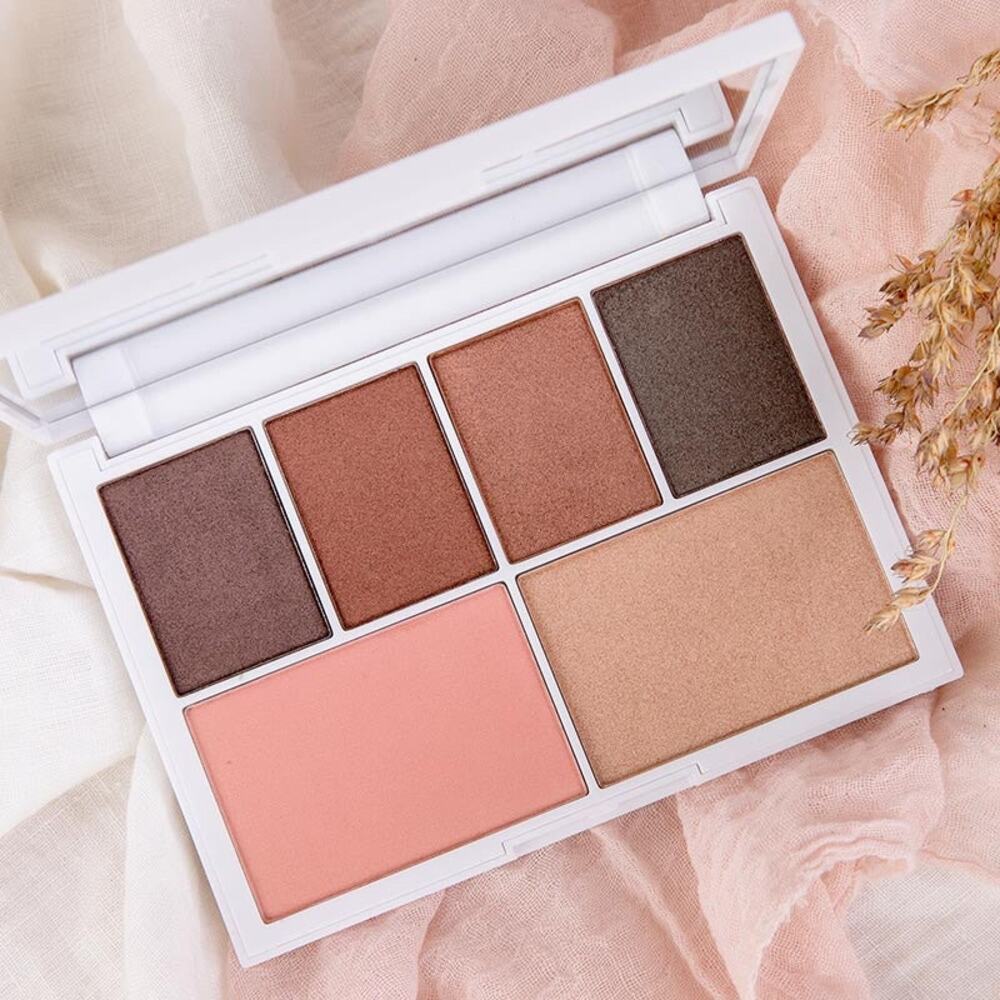 seraphine botanicals mimosa + magic vegan eyeshadow blush highlighter palette